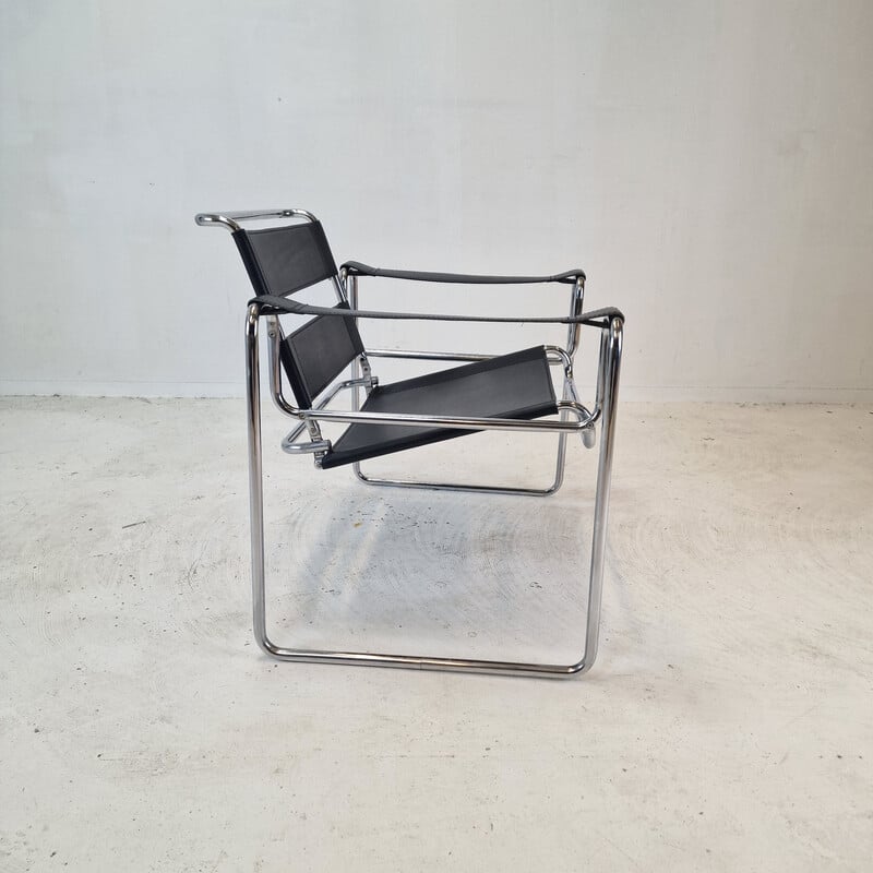 Alter Ledersessel von Marcel Breuer, Italien 1980