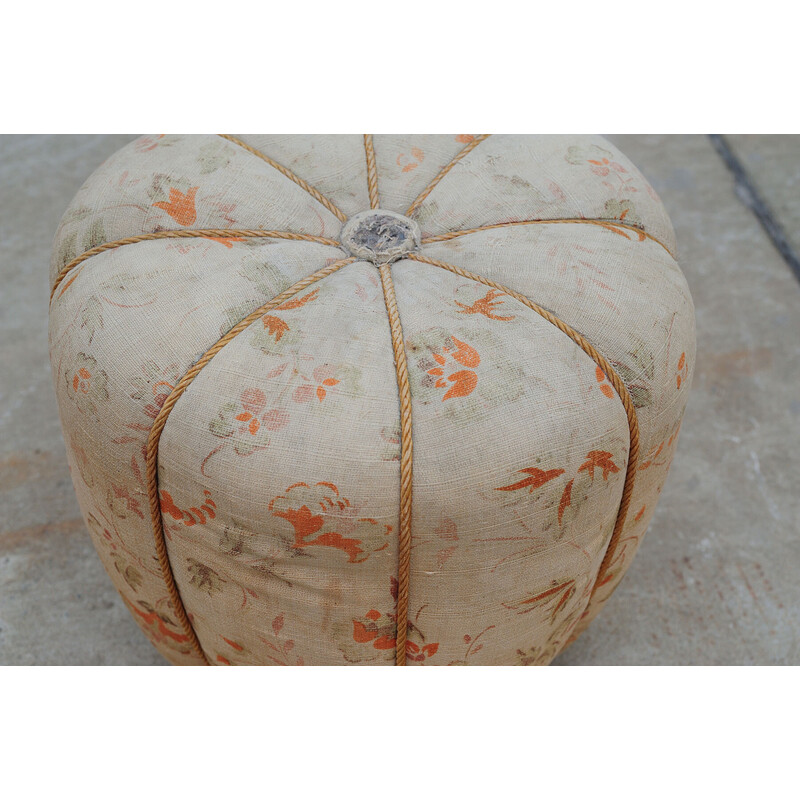 Vintage Art Deco pouf by Jindřich Halabala, Czechoslovakia 1950