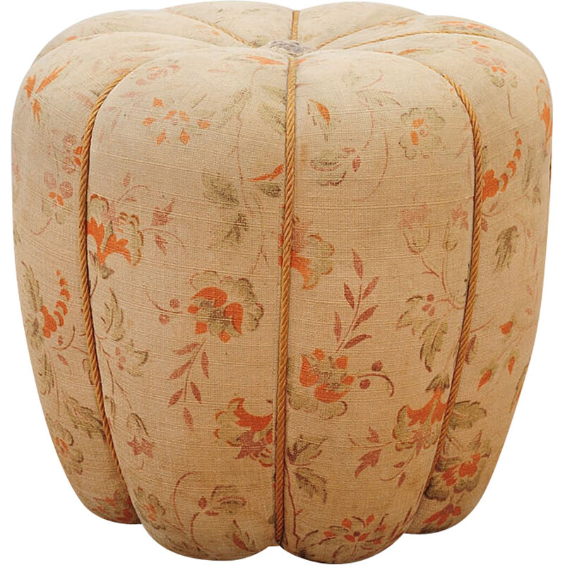 Vintage Art Deco pouf by Jindřich Halabala, Czechoslovakia 1950