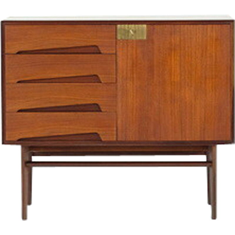 Vintage teak sideboard by Edmondo Palutari for Vittorio Dassi, 1950