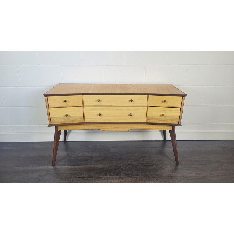 Vintage teak and wood chest of drawers by Alfred Cox for Ac Furniture, 1950