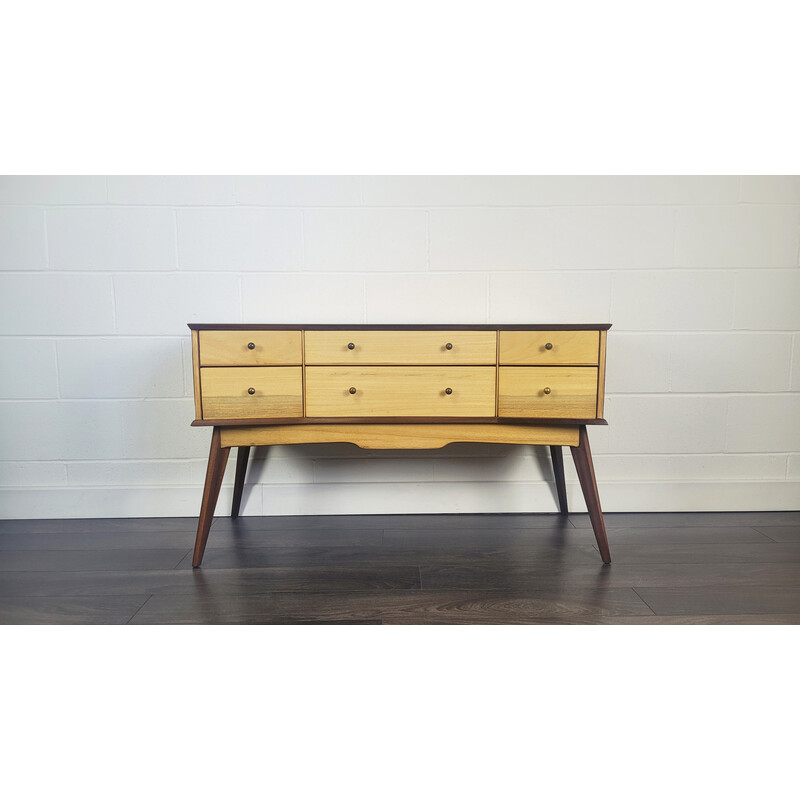 Vintage teak and wood chest of drawers by Alfred Cox for Ac Furniture, 1950