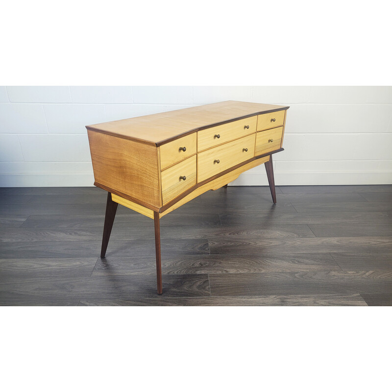 Vintage teak and wood chest of drawers by Alfred Cox for Ac Furniture, 1950