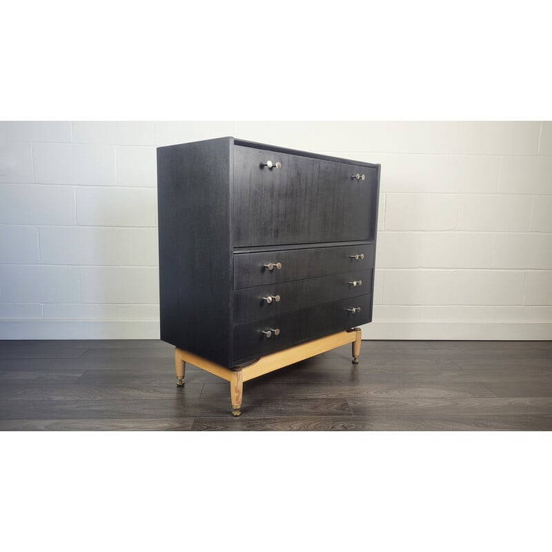 Vintage teak and tola veneer chest of drawers for G-Plan, 1960