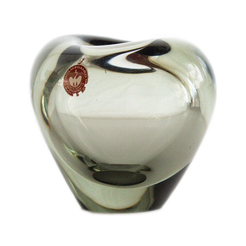 Grey vase in smoky glass by Per Lütken produced by Holmegaard - 1960s 
