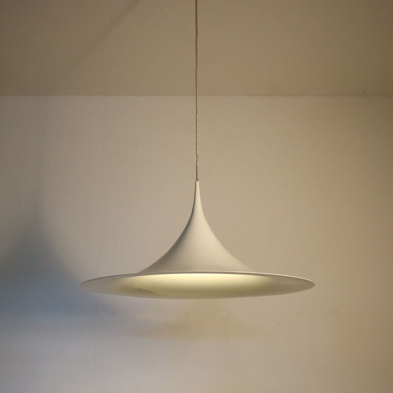 Vintage "Semi" pendant lamp in lacquered metal by Claus Bonderup and Torsten Thorup for Fog & Morup, Denmark 1960