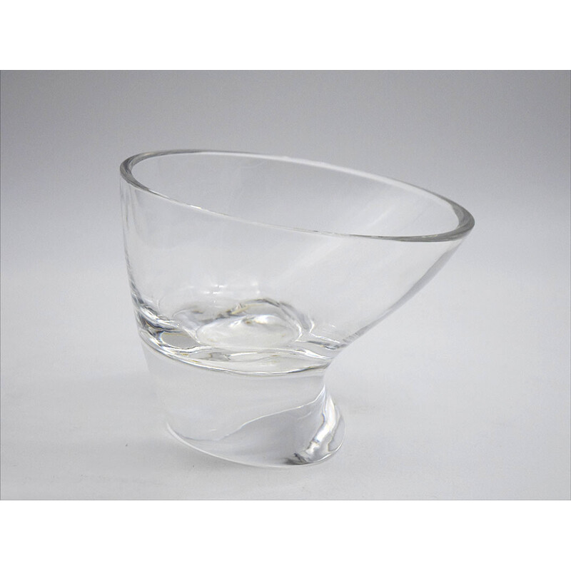 Conjunto de copos de vidro e cristal vintage de Angelo Mangiarotti para a Cristallerie Il Colle, 1970