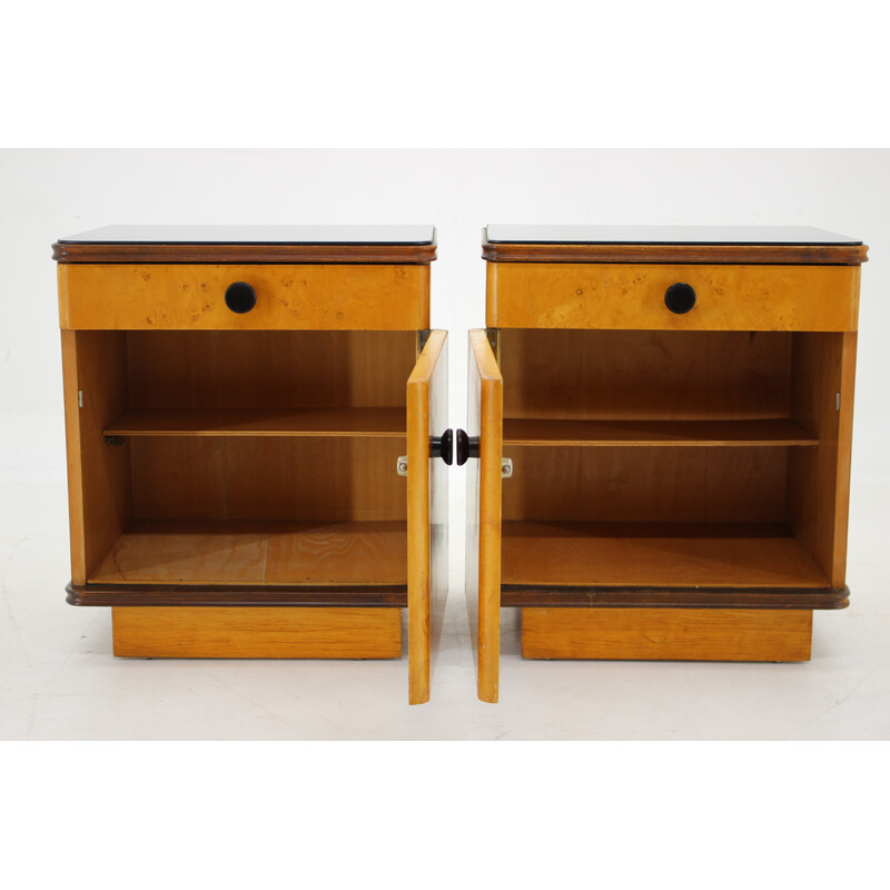 Pair of vintage night stands, Czechoslovakia 1950