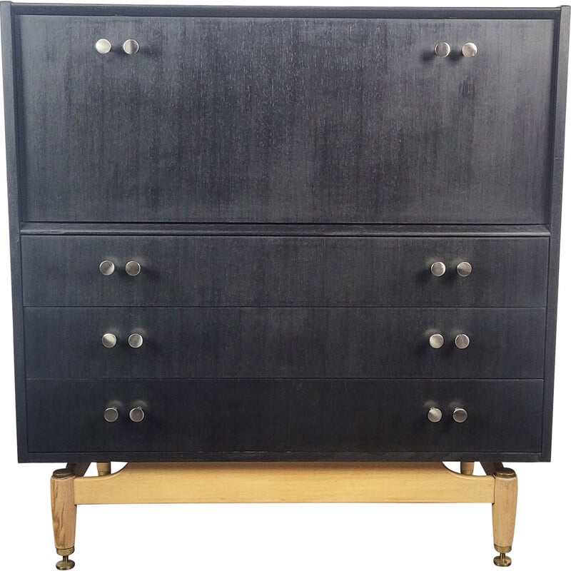 Vintage teak and tola veneer chest of drawers for G-Plan, 1960