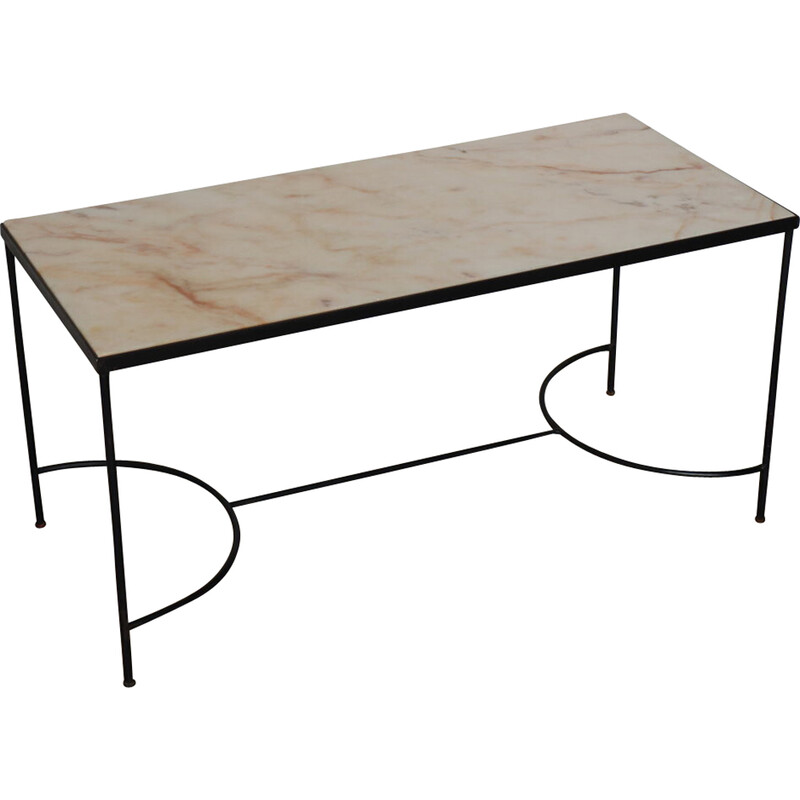 Table basse vintage en - marbre