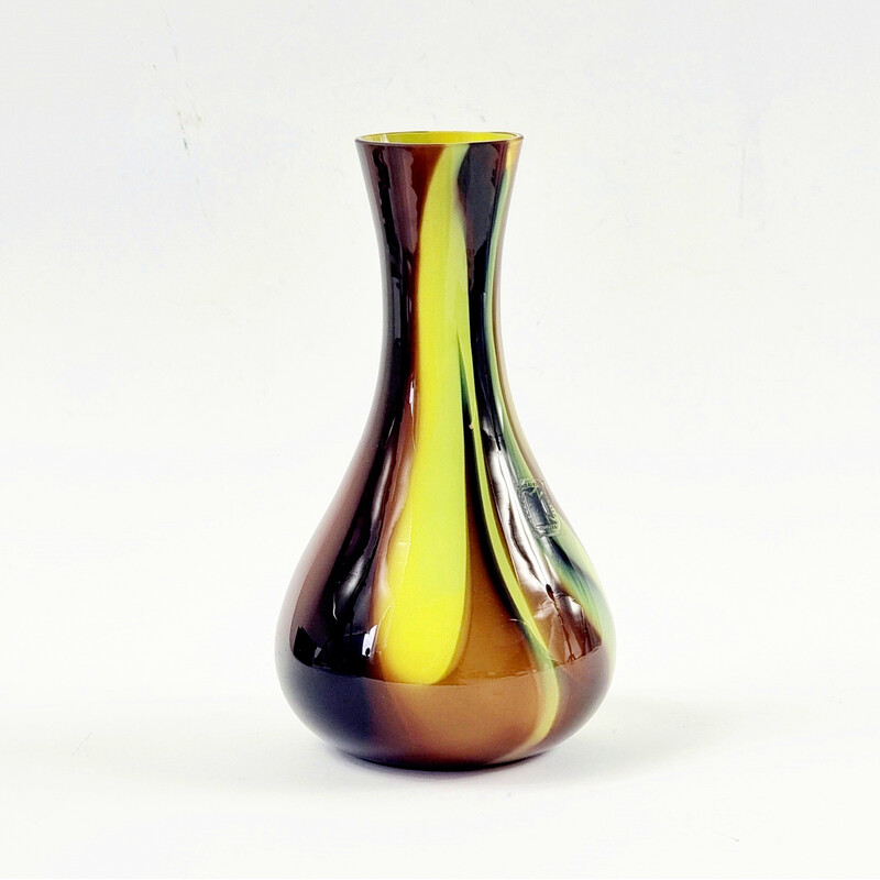 Vase aus marmoriertem Muranoglas von Carlo Moretti, Italien 1970