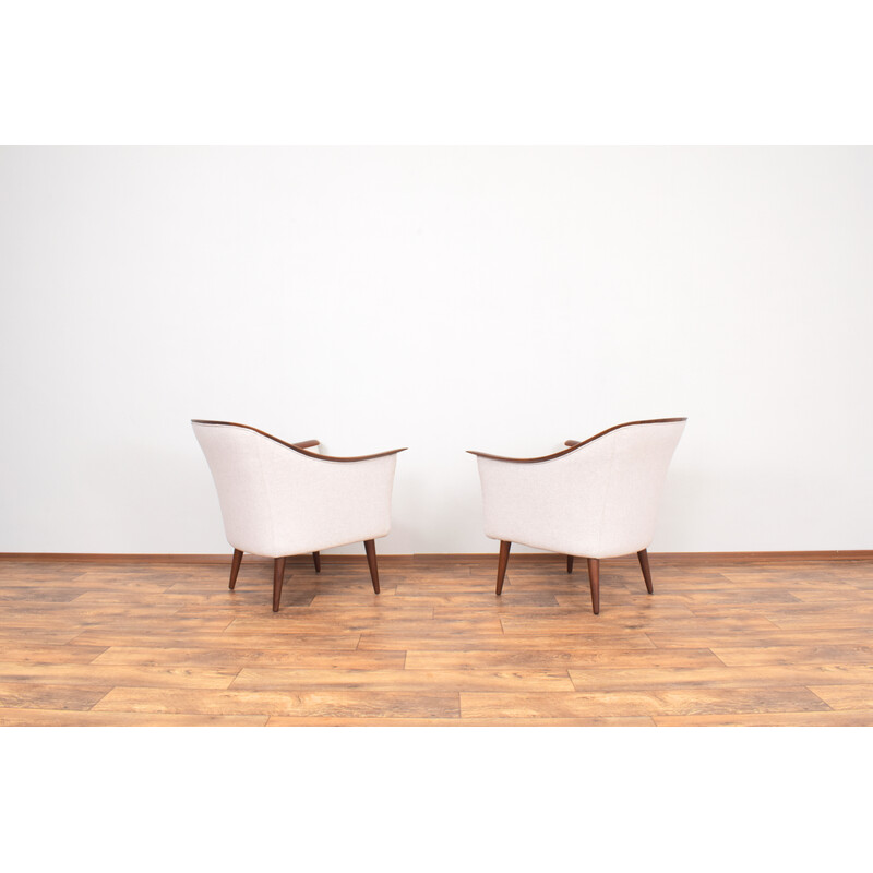 Pair of vintage teak armchairs by Fredrik A. Kayser for Vatne Lenestolfabrikk, Norway 1960