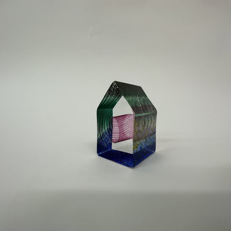 Vintage glass sculpture by Bertil Vallien for Kosta Boda, Sweden 1993