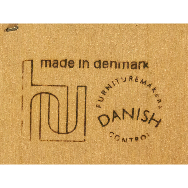Vintage ash veneer chest of drawers for Poul Hundevad, Denmark 1960