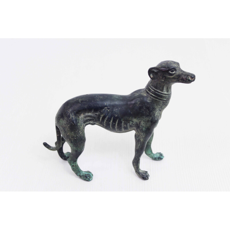 Vintage Art Deco greyhound in bronze, 1950