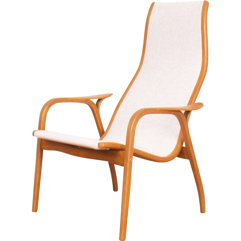 Vintage Lamino oak easy chair by Yngve Ekström for Swedese, Sweden 1950