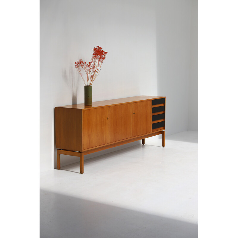 Vintage wooden sideboard by Van den Berghe Pauvers Gent, Belgium 1960