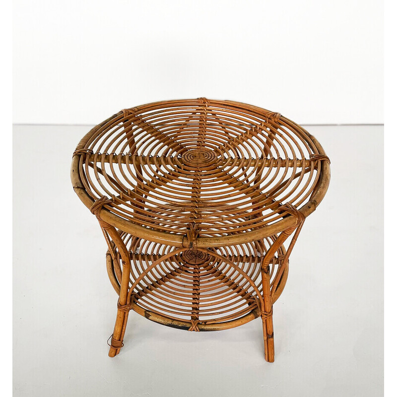 Vintage rattan living room set, Italy 1970