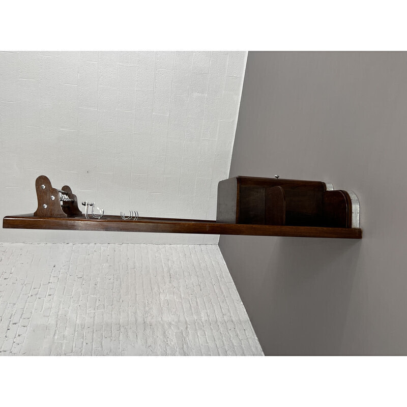 Vintage Art Deco wooden coat rack