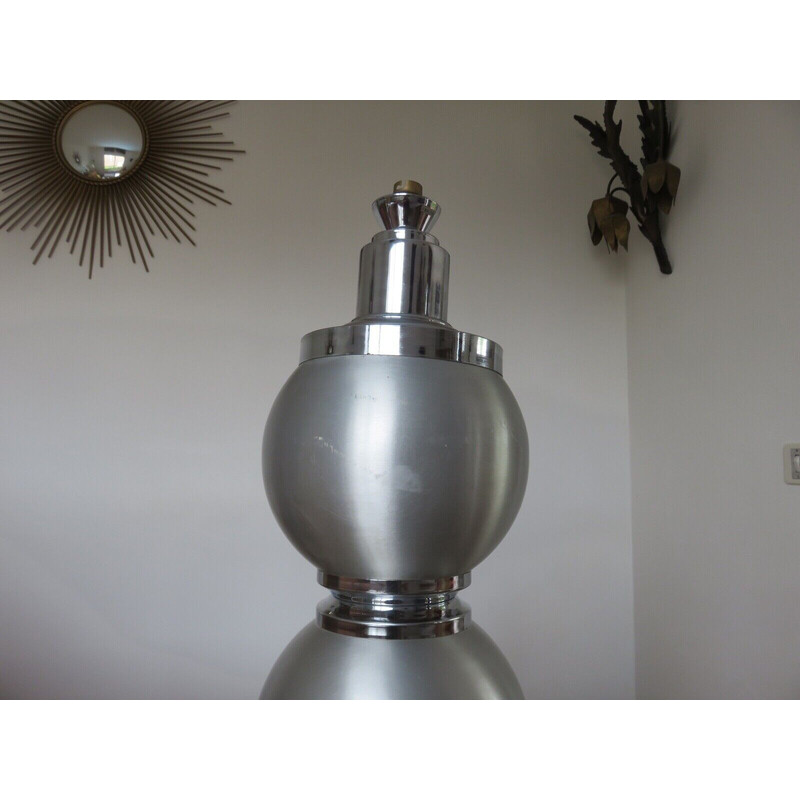 Lampe vintage en chrome de Pierre Disderot, France 1970