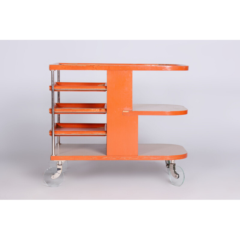 Vintage beech trolley by Mücke Melder, Czechoslovakia 1920