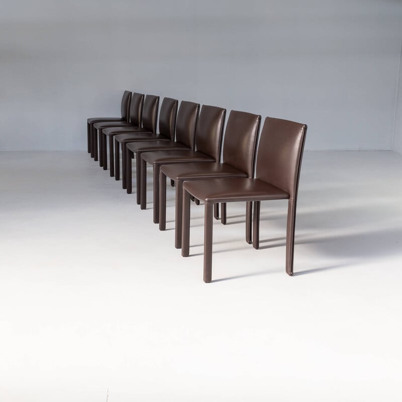 Set of 8 vintage chairs by Rodolfo Dordoni, Italy
