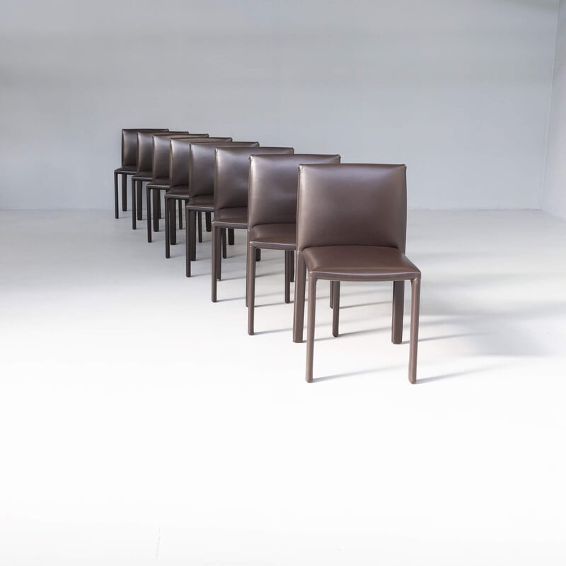 Set of 8 vintage chairs by Rodolfo Dordoni, Italy