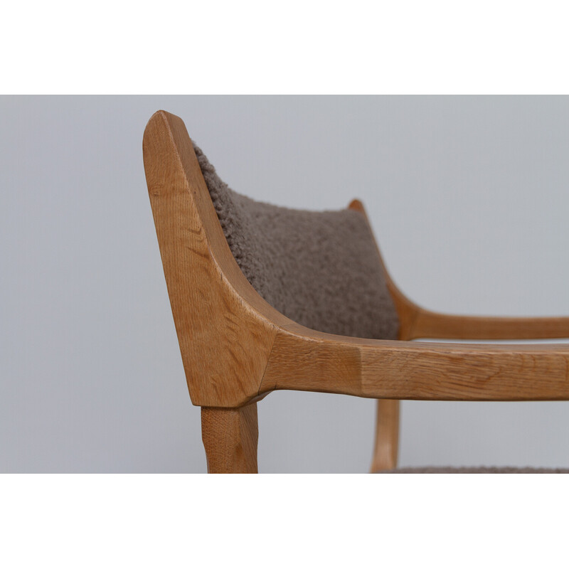 Vintage Kurul armchair in oak by Henning Kjærnulf, Denmark 1960