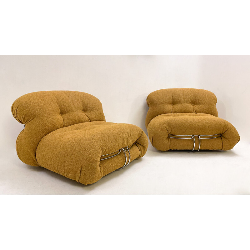 Pair of "Soriana" vintage armchairs by Afra and Tobia Scarpa for Cassina, 2022