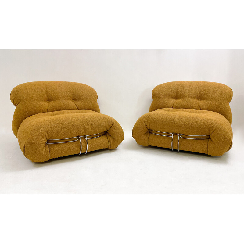 Pair of "Soriana" vintage armchairs by Afra and Tobia Scarpa for Cassina, 2022