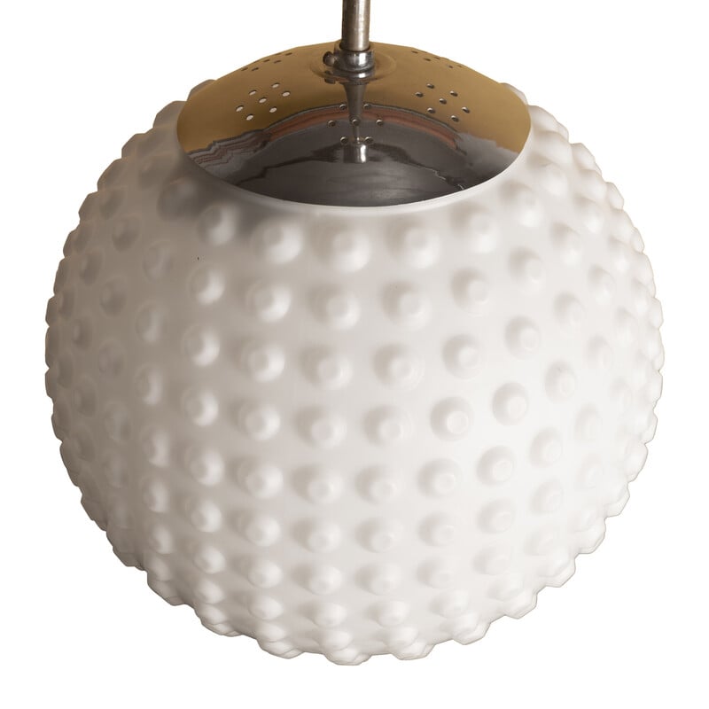 Lámpara colgante de bola vintage de Rolf Krüger para Staff Leuchten