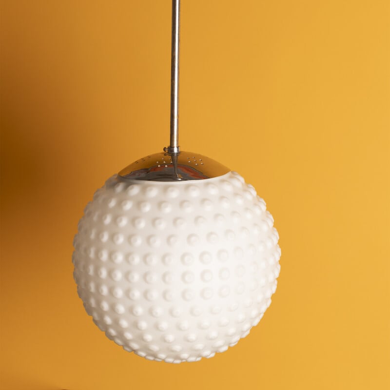 Lámpara colgante de bola vintage de Rolf Krüger para Staff Leuchten