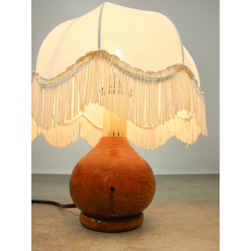Vintage wooden table lamp, Italy