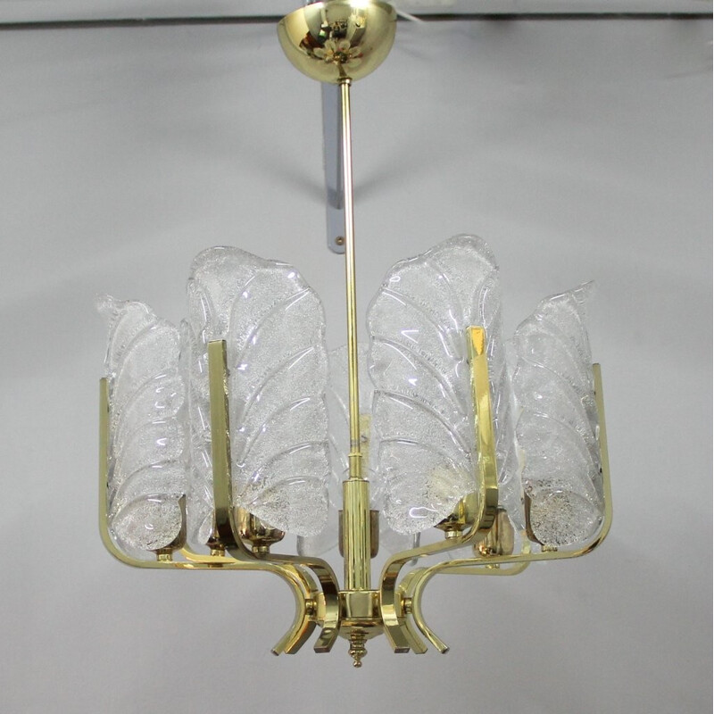 Orrefors glass pendant lamp by Carl Fagerlund - 1960s