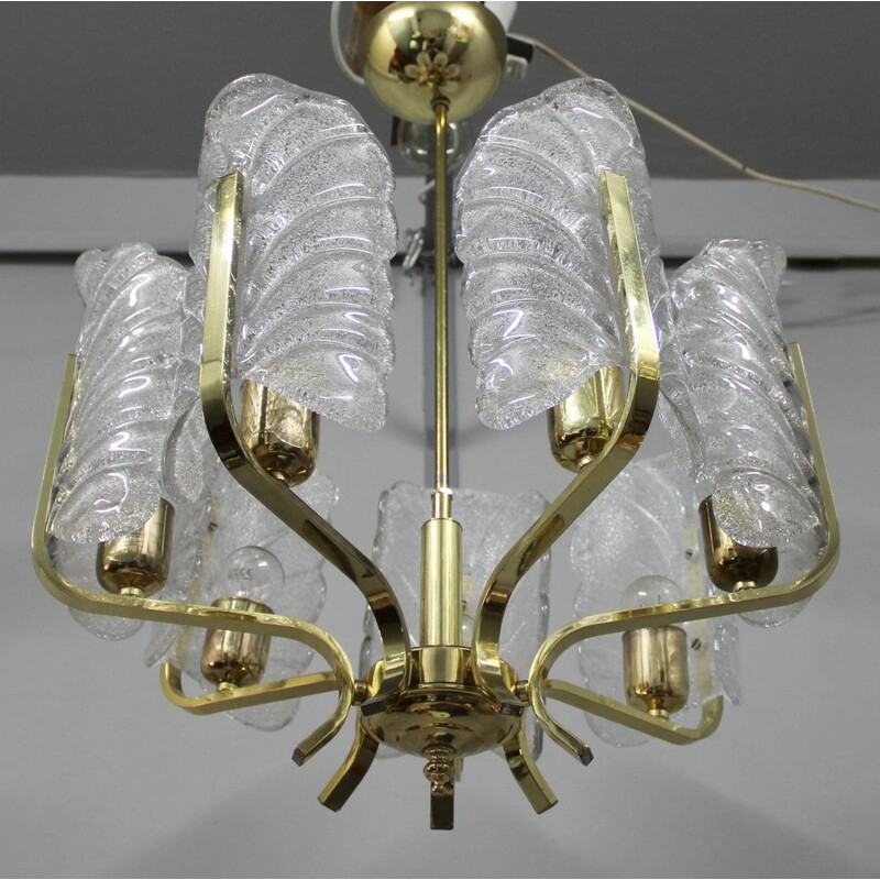 Orrefors glass pendant lamp by Carl Fagerlund - 1960s