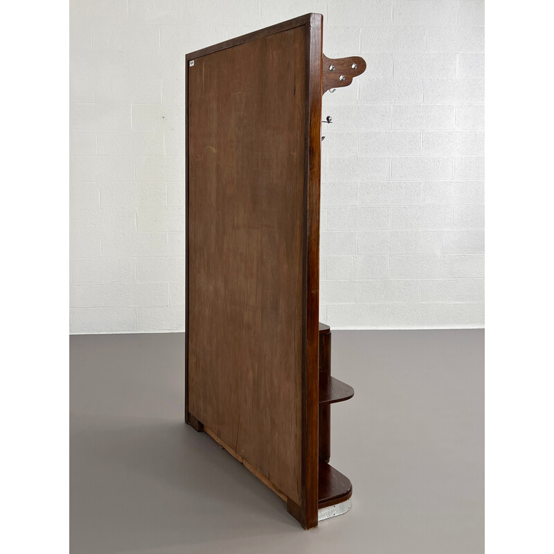 Vintage Art Deco wooden coat rack