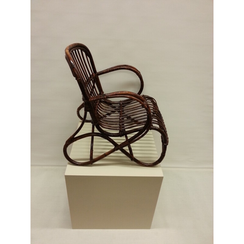 Rohé Noordwolde children's rattan chair - 1960s