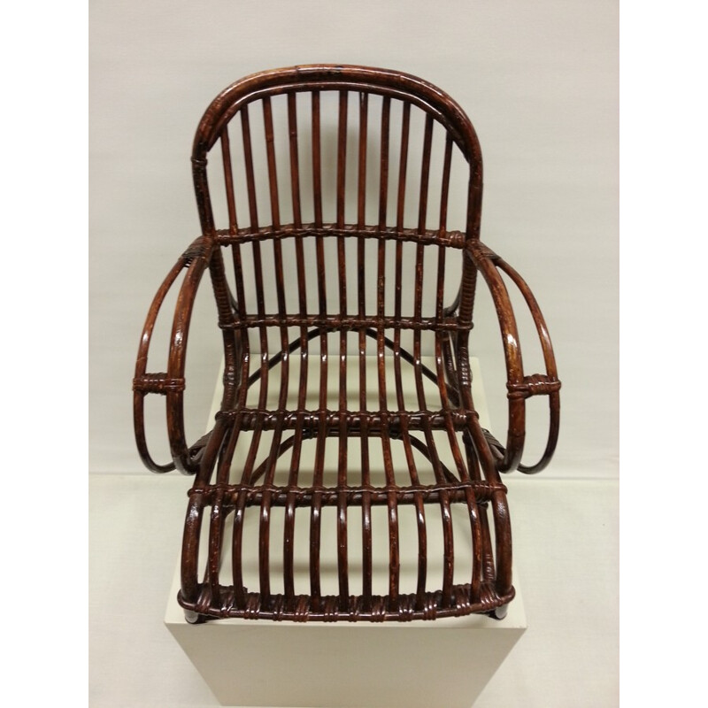 Rohé Noordwolde children's rattan chair - 1960s