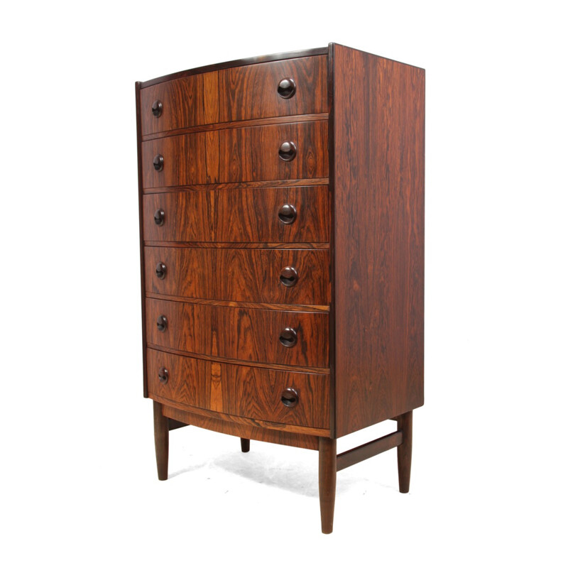 Mid Century Danish 6-drawers chest of drawers in rosewood - 1960s