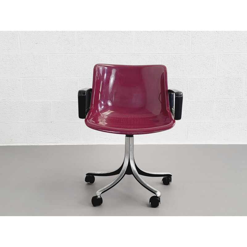 Vintage Modus office armchair in abs by Osvaldo Borsani for Tecno