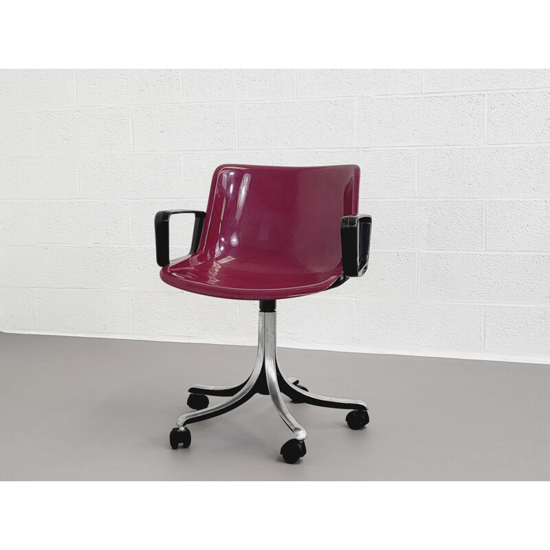 Vintage Modus office armchair in abs by Osvaldo Borsani for Tecno