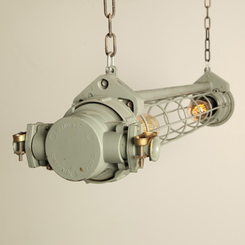 Vintage industrial russian pendant light