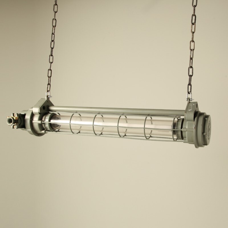 Vintage russian industrial pendant light 