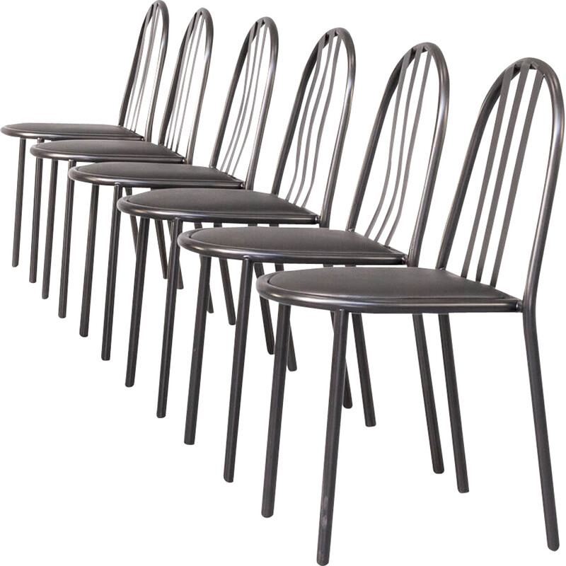 Set of 6 vintage chairs by Mallet-Stevens for Villa Cavrois, 1980