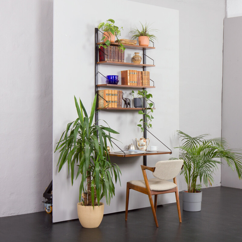 Vintage mahogany bookcase by P. Cadovius for Cado, Denmark 1960