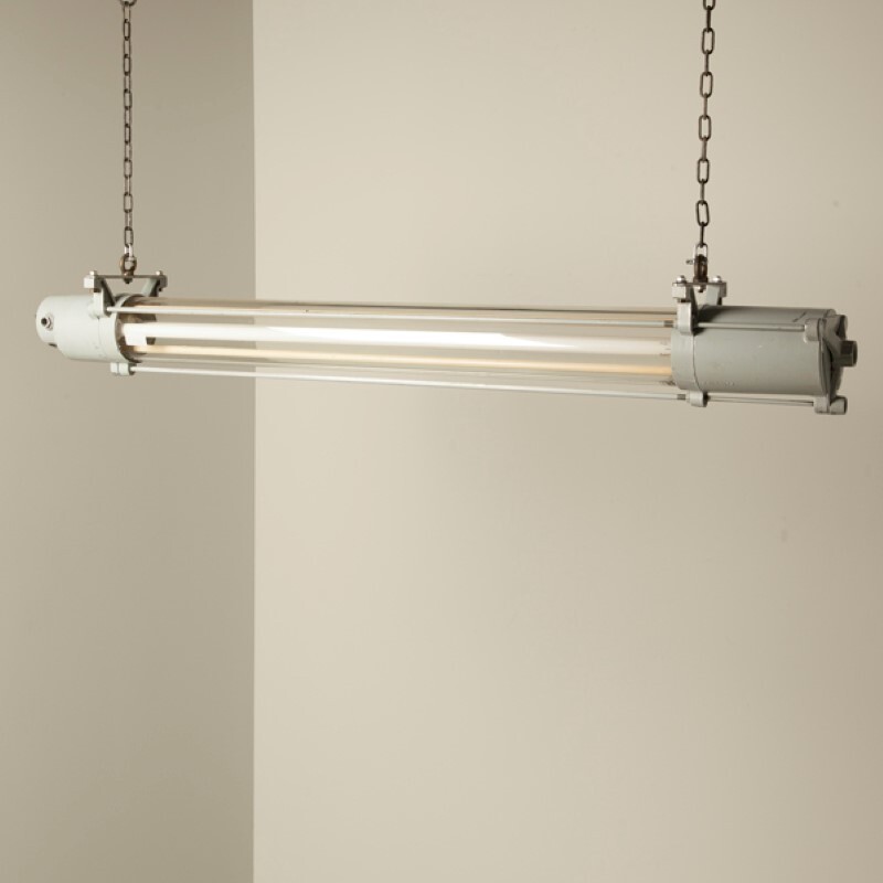 DDR industrial XL pendant lamp in glass tube