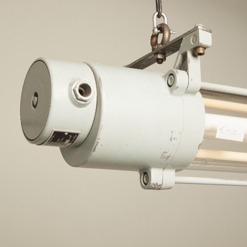 DDR industrial XL pendant lamp in glass tube