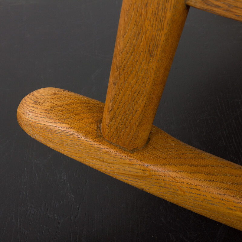 Vintage oak rocking chair by Fritz Hansen, Denmark 1960