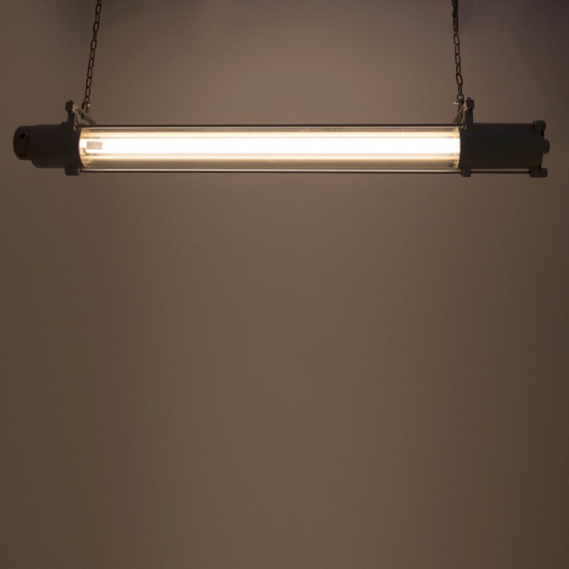 DDR industrial XL pendant lamp in glass tube