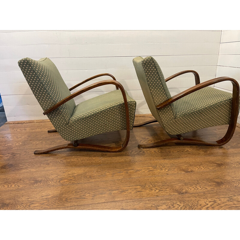 Paar vintage fauteuils model H-269 van Jindrich Halabala